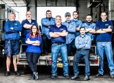 Pine Aire Truck Service - Group photo - hands folded and smiling